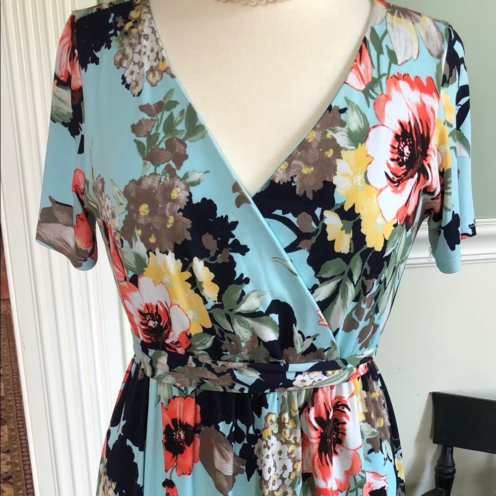 Pink blush hi lo maxi dress